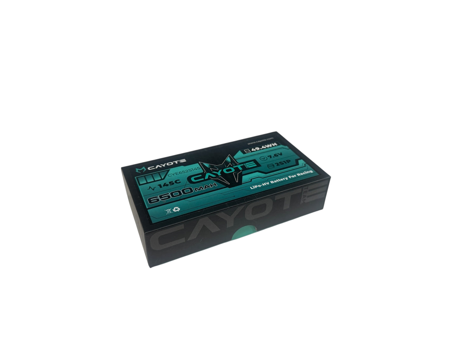 Cayote 2S 145C LCG Shorty LiHV Battery (7.6V/6500mAh) w/5mm Bullets